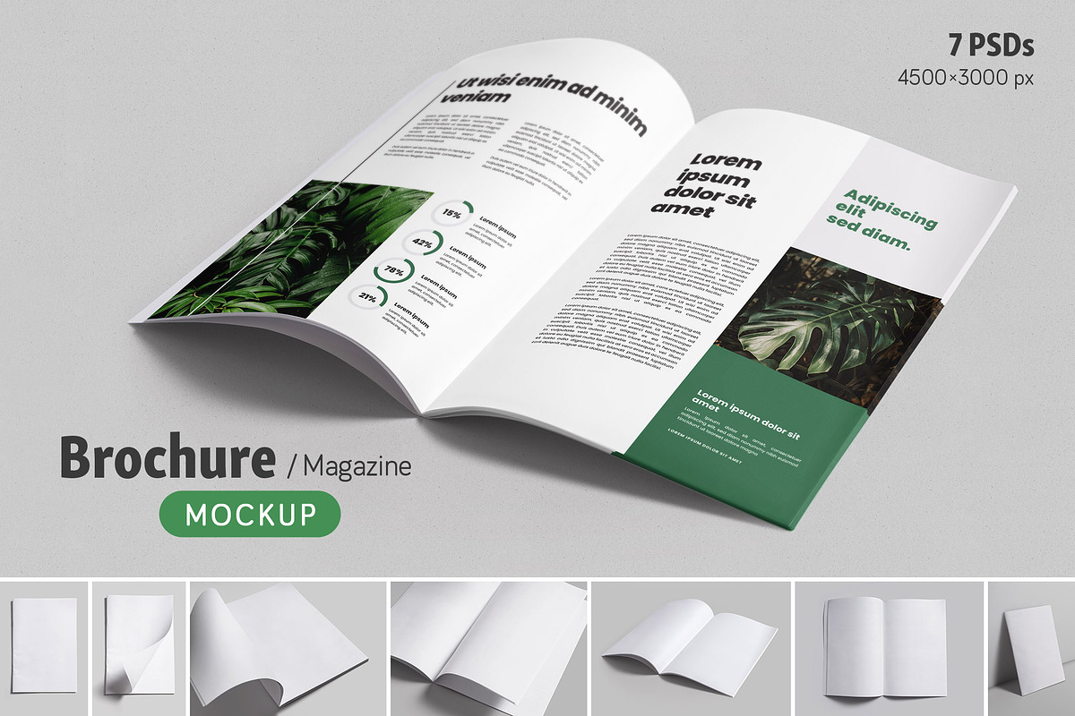 Brochure / Magazine Mockups in Print Mockups - product preview 8