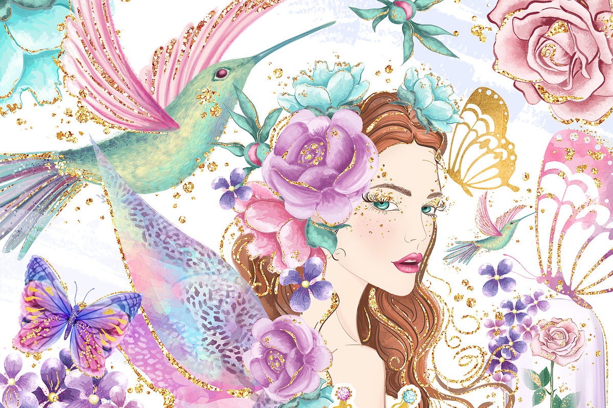 MISS FAIRY Clipart in Illustrations - product preview 8