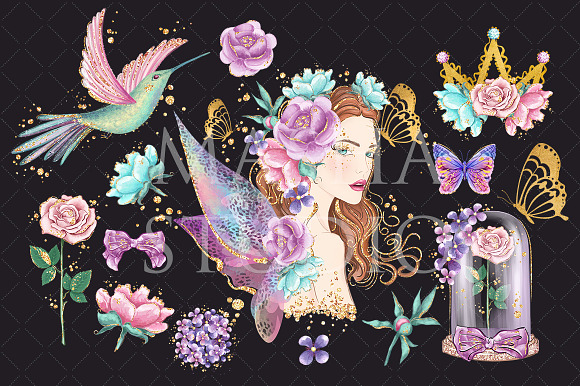 MISS FAIRY Clipart in Illustrations - product preview 2