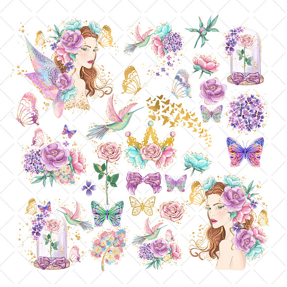 MISS FAIRY Clipart in Illustrations - product preview 6