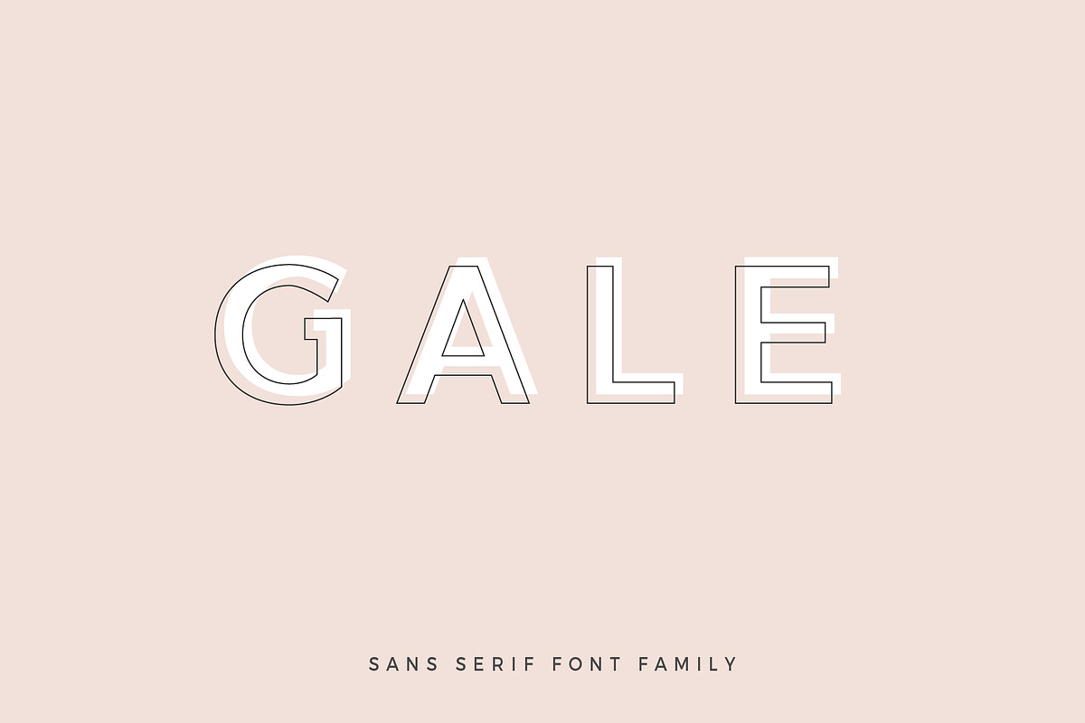 Gale - Feminine Geometric Sans Serif in Sans-Serif Fonts - product preview 8