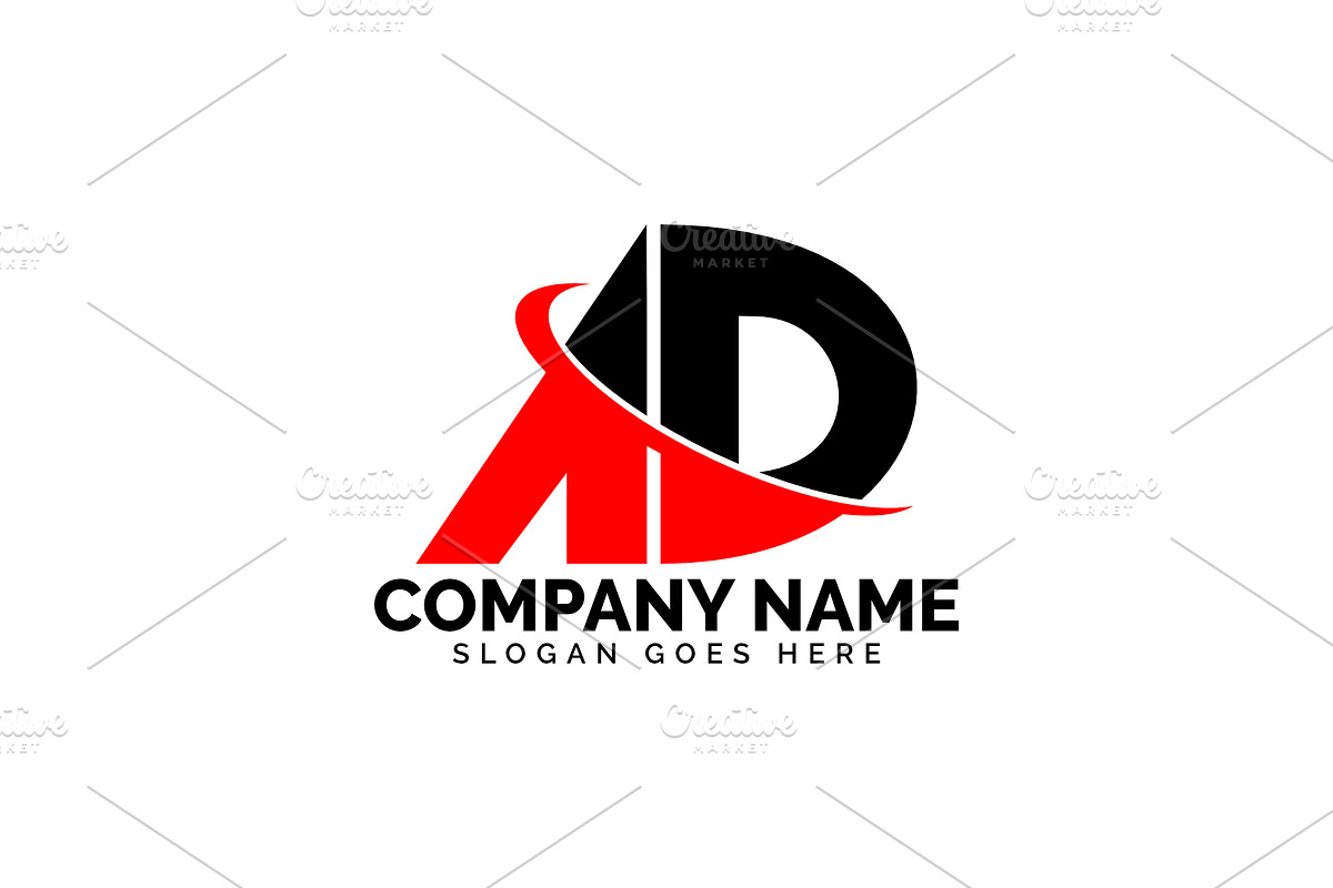 ad letter swoosh logo in Logo Templates - product preview 8