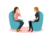 Psychotherapy session vector