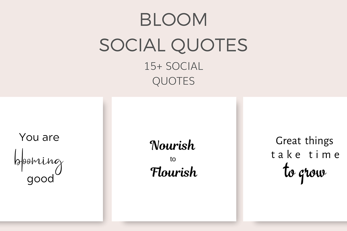 Bloom Social Quotes (15+ Images) in Instagram Templates - product preview 8