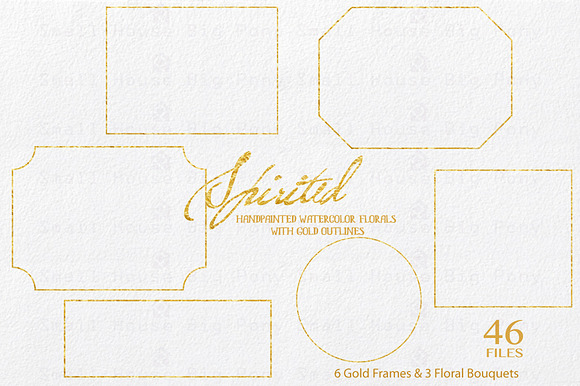 Spirited- Pastel with Gold Outline in Illustrations - product preview 4