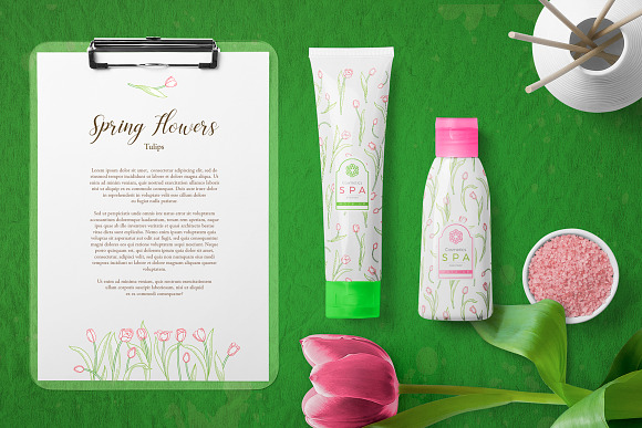 Vector Set Of Spring Tulips Icons in Illustrations - product preview 7