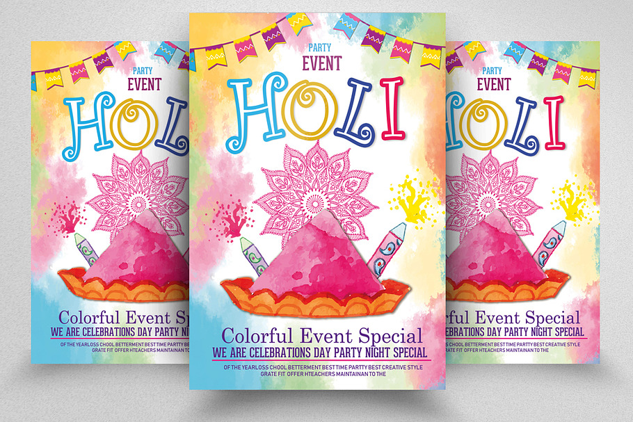 Holi Festival of Colors Event Flyer