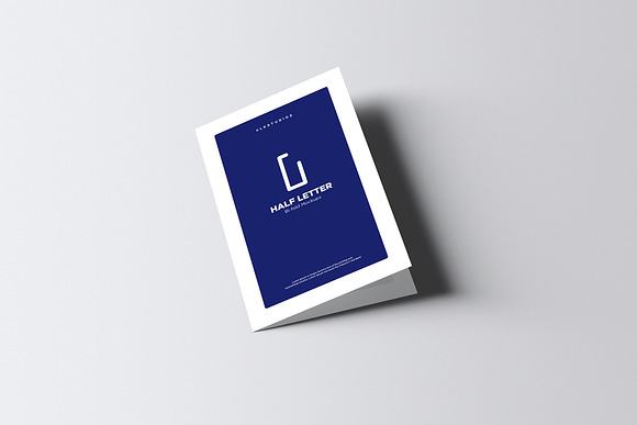 Half Letter Bi-Fold Brochure Mockup in Print Mockups - product preview 2