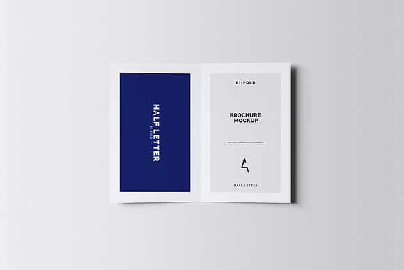Half Letter Bi-Fold Brochure Mockup in Print Mockups - product preview 3