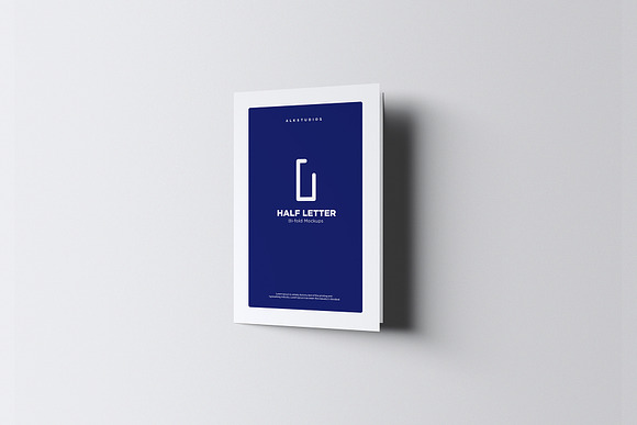 Half Letter Bi-Fold Brochure Mockup in Print Mockups - product preview 5