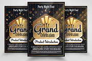 Grand Opening Party Night Flyer