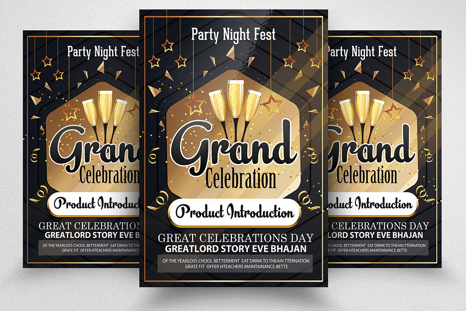 Grand Opening Party Night Flyer