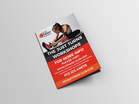 Fitness & Gym - Sports Bifold Brochu in Brochure Templates - product preview 2