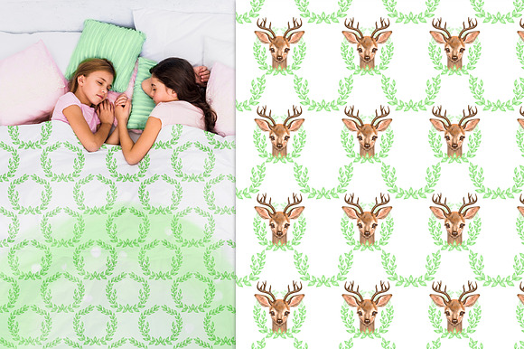 Cute deer cliparts in Illustrations - product preview 4