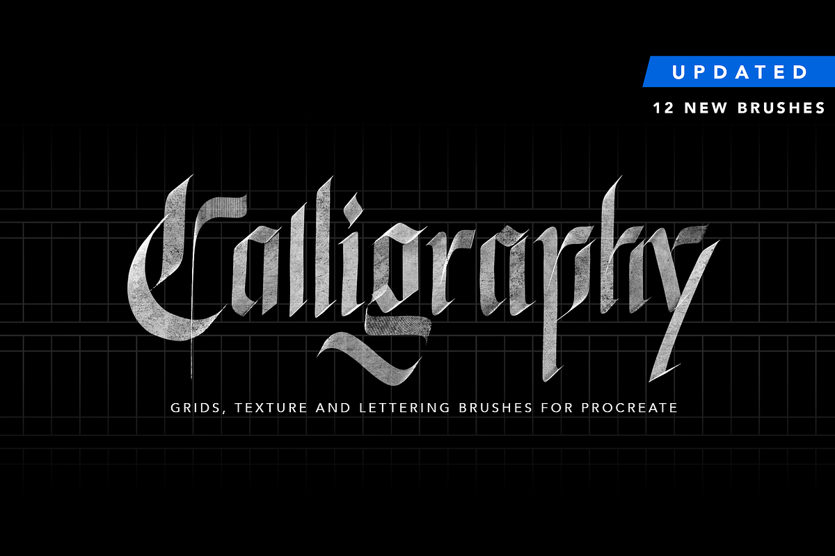 Calligraphy,Grids&more for Procreate in Photoshop Brushes - product preview 8