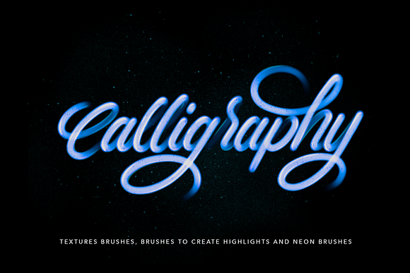 Calligraphy,Grids&more for Procreate in Photoshop Brushes - product preview 1