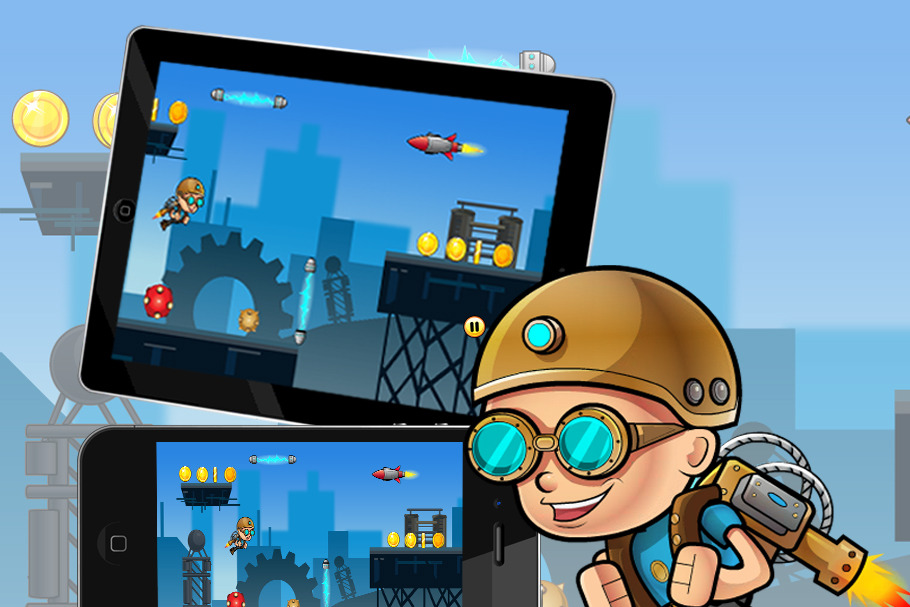 Jetpack Boy Game Kit in Illustrations - product preview 8