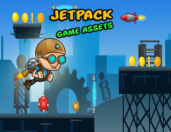 Jetpack Boy Game Kit in Illustrations - product preview 1