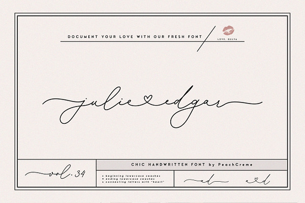julie edgar//lovely handwritten font
