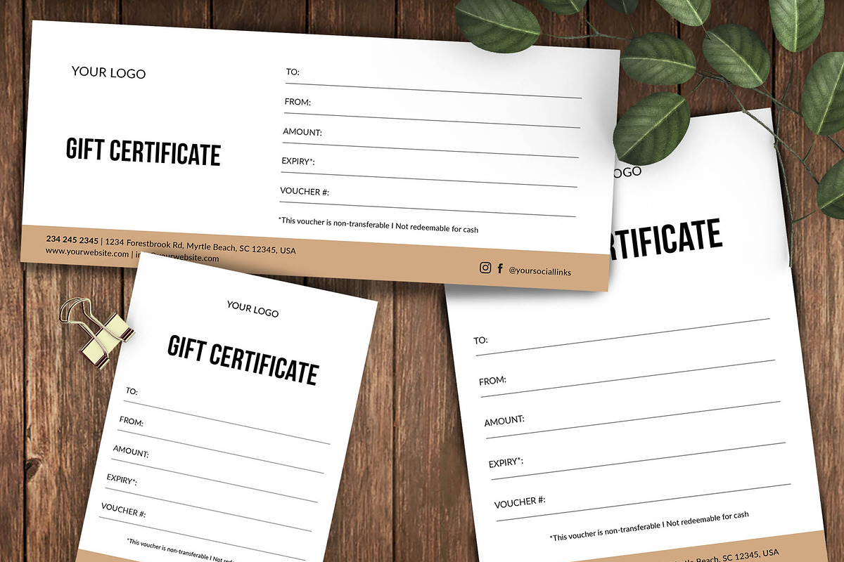 Simple Gift Voucher ID01 in Flyer Templates - product preview 8