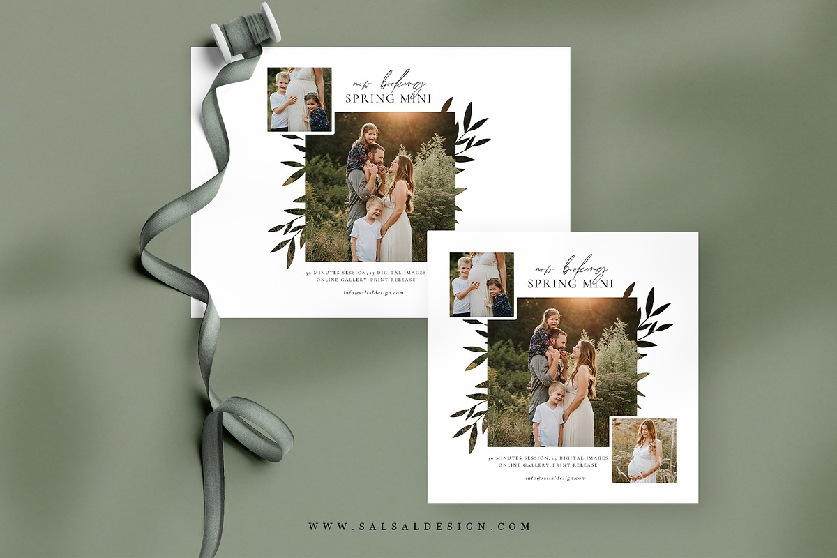 Spring Mini Session Template Mini072 in Card Templates - product preview 8