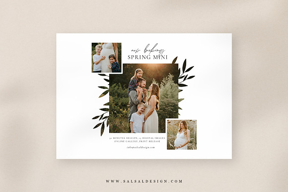 Spring Mini Session Template Mini072 in Card Templates - product preview 1
