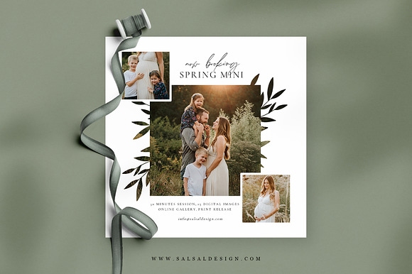Spring Mini Session Template Mini072 in Card Templates - product preview 4
