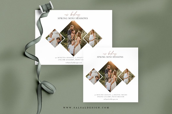 Spring Mini Session Template Mini073 in Card Templates - product preview 1