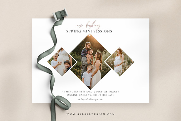 Spring Mini Session Template Mini073 in Card Templates - product preview 2