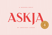Askja - Modern Font + Free Logos
