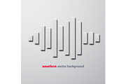Silhouette of sound waveform with