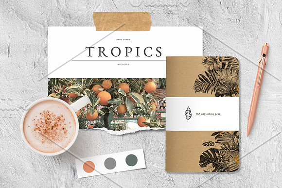Tropical gold in Illustrations - product preview 1