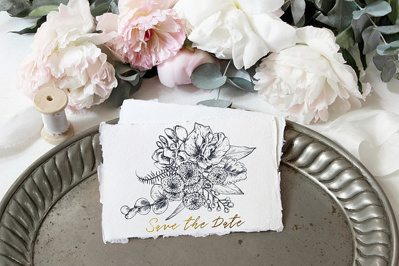 Vector wedding floral collection in Illustrations - product preview 6