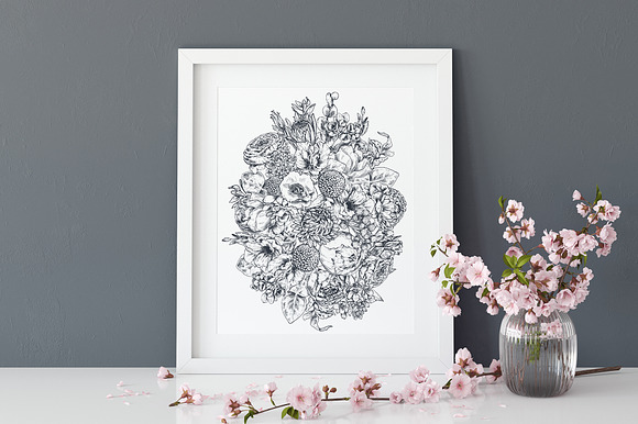 Vector wedding floral collection in Illustrations - product preview 8