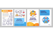 School supplies brochure template