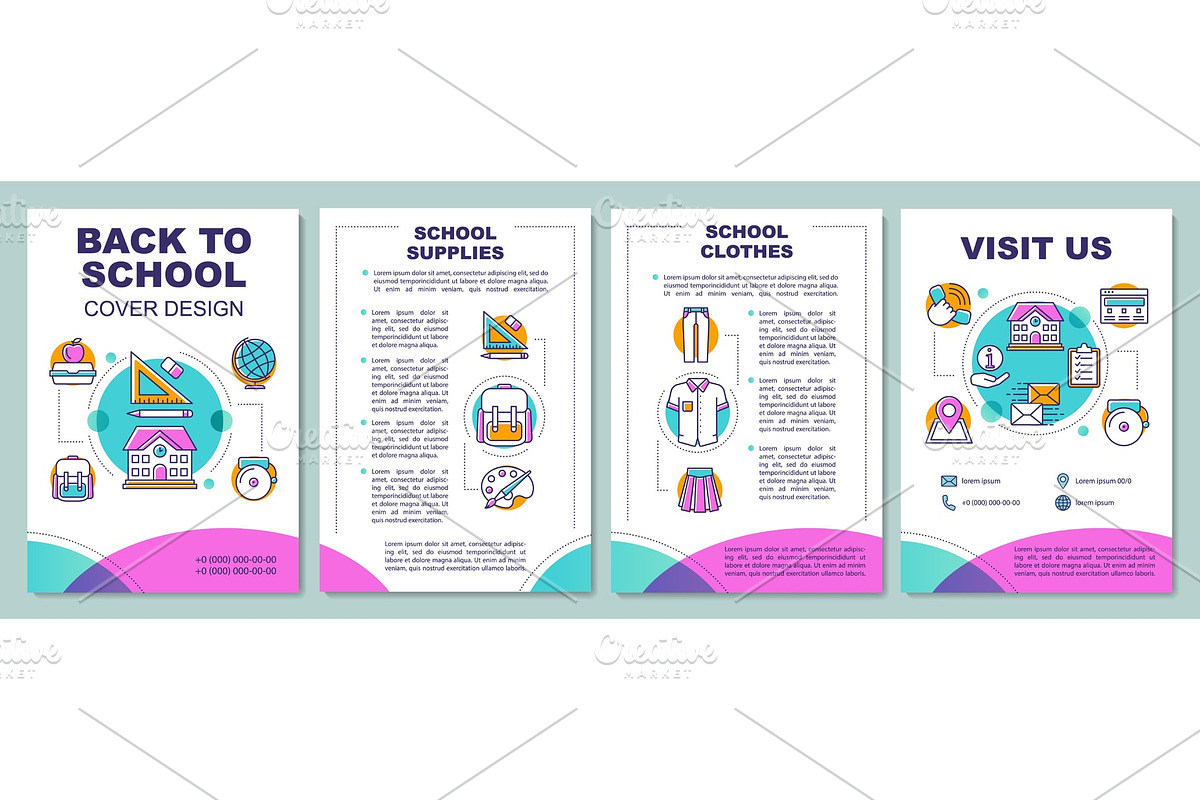 Education system brochure template in Brochure Templates - product preview 8