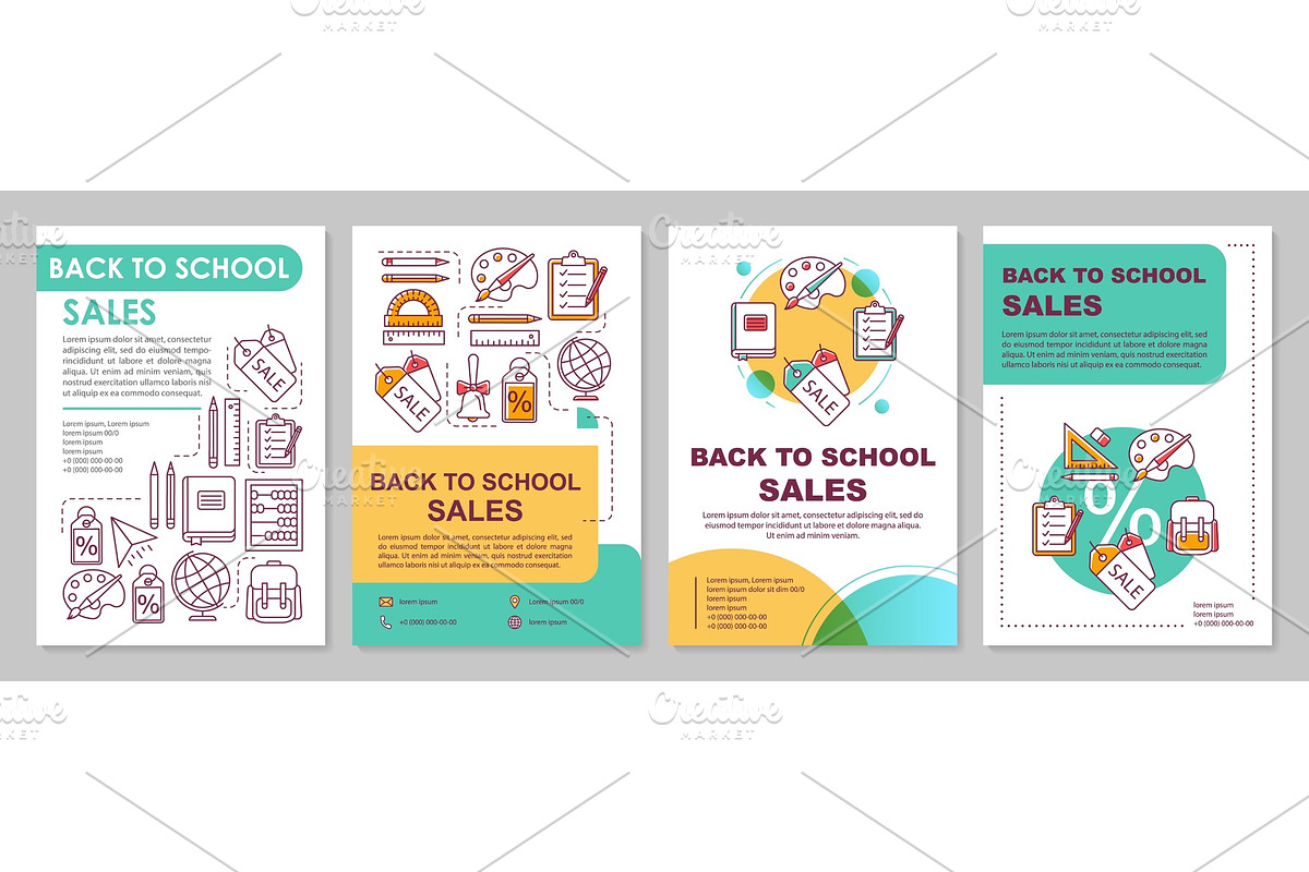 School supplies discounts brochure in Brochure Templates - product preview 8