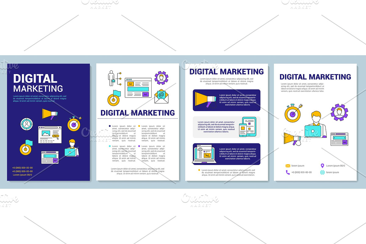 Digital marketing brochure template in Brochure Templates - product preview 8
