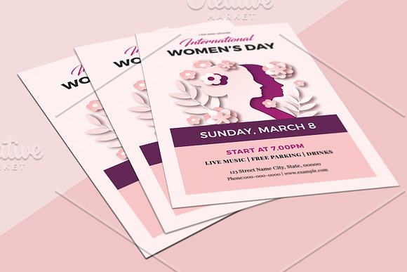 Women's Day Flyer -V1175 in Flyer Templates - product preview 1
