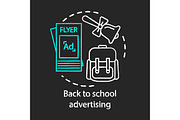 School advertising chalk icon
