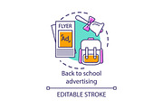 School advertising concept icon