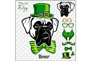 Boxer Dog and design elements of St