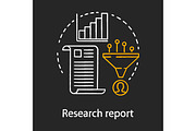 Research report chalk concept icon
