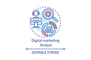 Digital marketing analyst icon