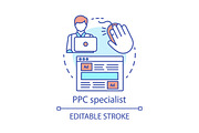 PPC specialist concept icon