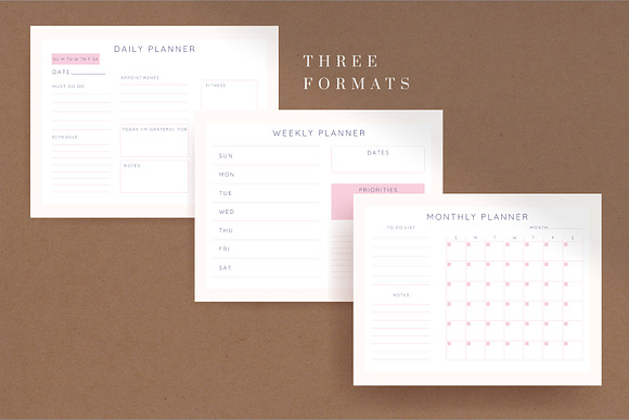 Editable CANVA PLANNERS Collection in Stationery Templates - product preview 3
