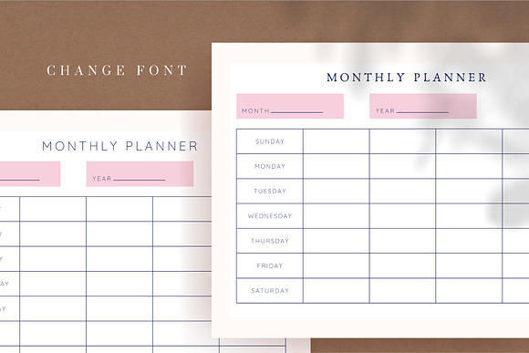 Editable CANVA PLANNERS Collection in Stationery Templates - product preview 5