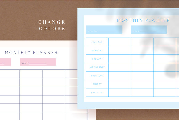 Editable CANVA PLANNERS Collection in Stationery Templates - product preview 6