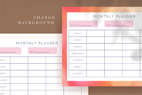 Editable CANVA PLANNERS Collection in Stationery Templates - product preview 7