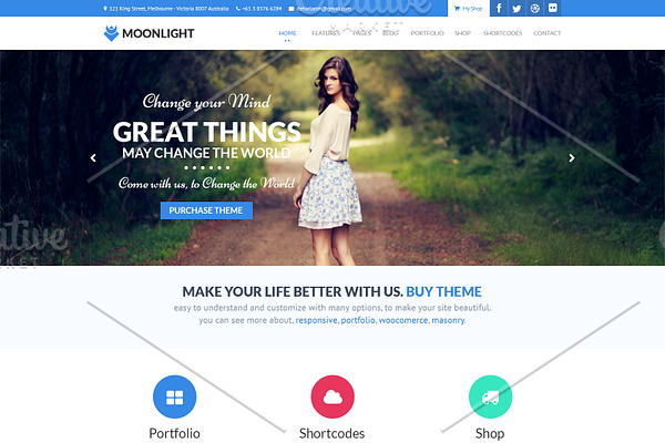 Moonlight - PSD Template WP/Commerce